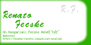 renato fecske business card